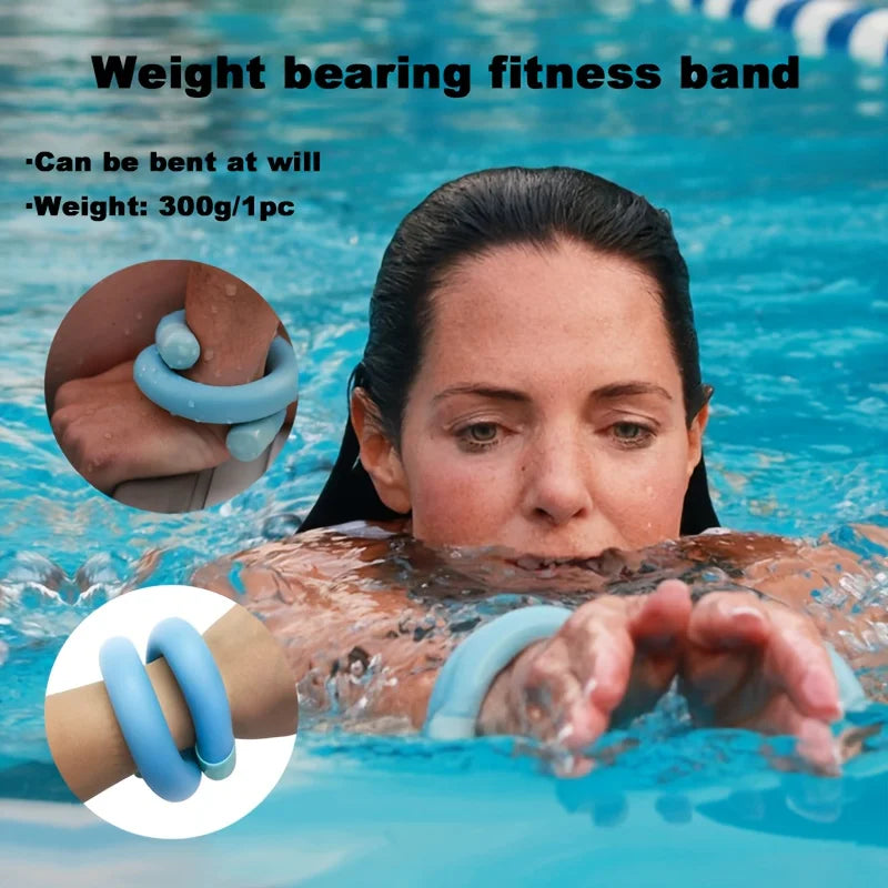 2 pcs, Flexible Sports Equipment Weight Rings, Swimming Fitness Training Weights, Wrist Weights for Fitness, Swimming
