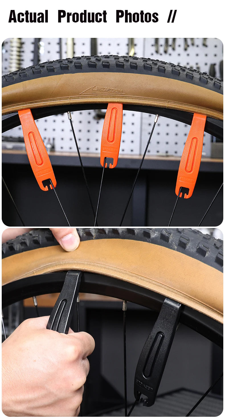 LEBYCLE 3PCS Bicycle Tire Lever MTB Road Bike Tire Pry Bar Ultralight Bike Tire Change Rim Spoon Cycling Crowbar Removal Tools