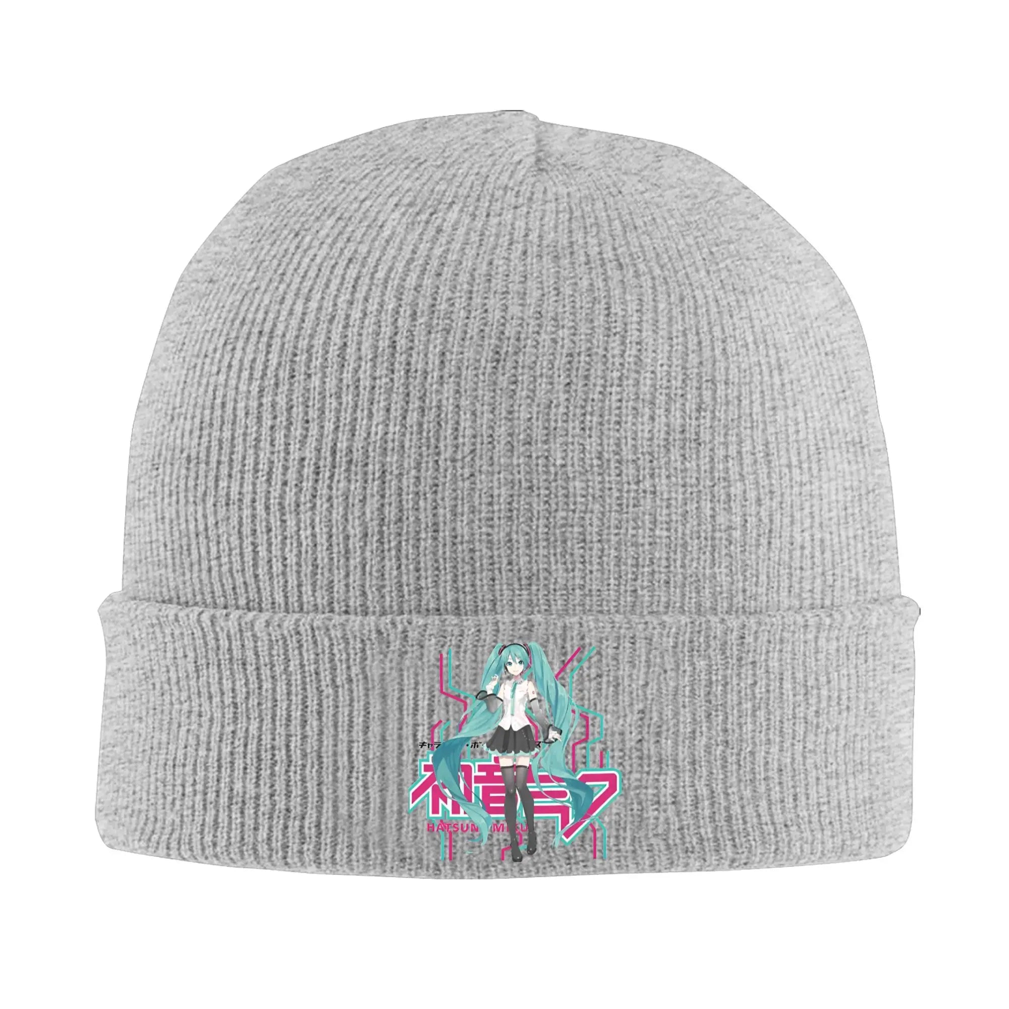 Hatsune Miku Knitted Hat Beanies Autumn Winter Hat Warm Unisex  Hip-hop  Cap Men Women Gift,