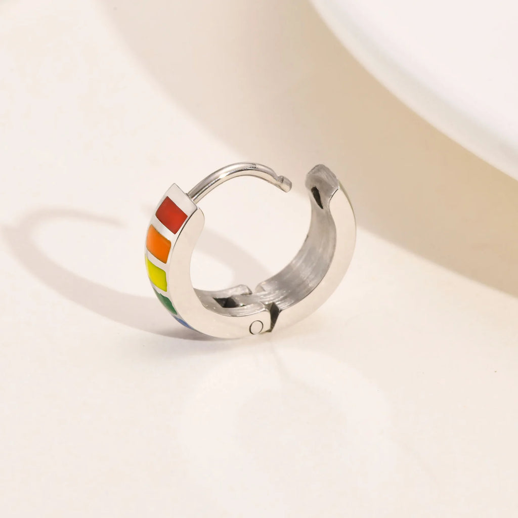 Fashionable Men's and Women's Stainless Steel Ring Earrings Without Ear Holes Ear Clips Jewelry Gifts