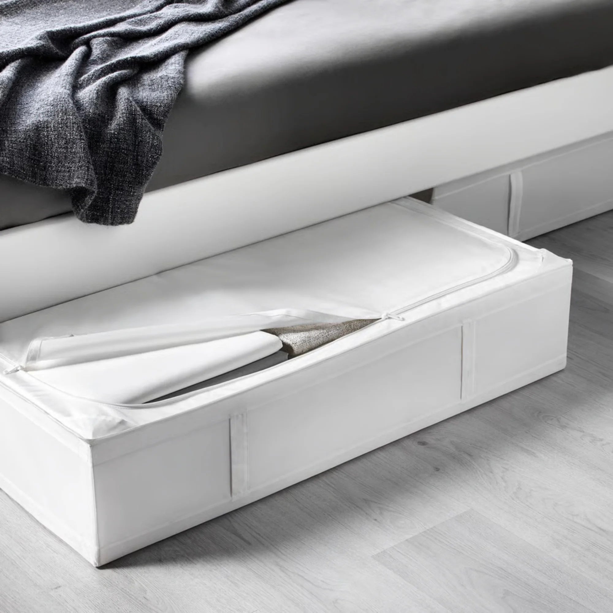 Under Bed Storage Containers, Durable Fabric, Washable, Collapsible, Under Bed Storage Bins For Clothes, Blankets, Sheets,