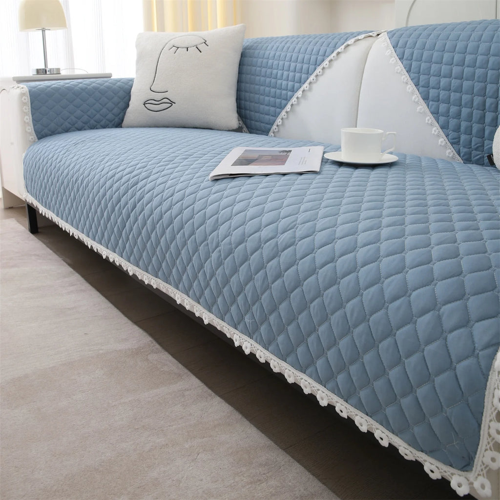 Quilted Sofa Cover Dogs Pets Kid Anti-Slip Couch Covers Anti-wear Slipcovers Furniture Protector Seat Cover
