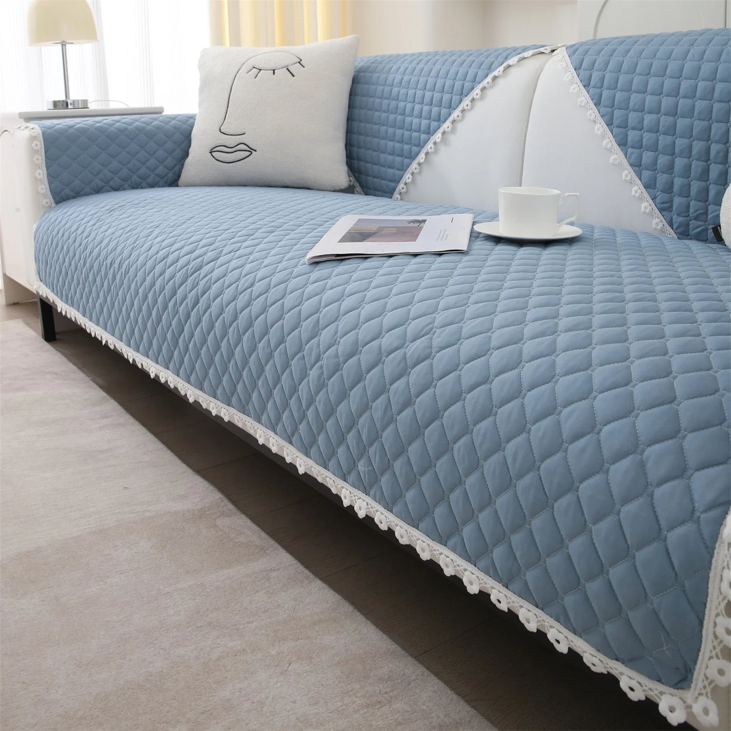 Quilted Sofa Cover Dogs Pets Kid Anti-Slip Couch Covers Anti-wear Slipcovers Furniture Protector Seat Cover