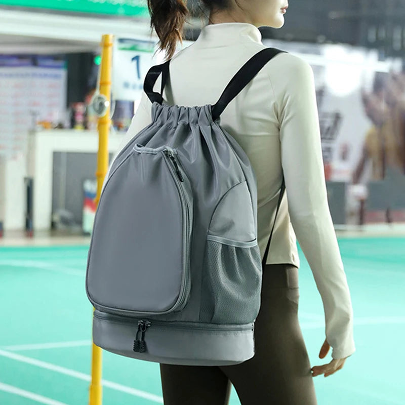 High-Capacity Sports Bag for Gym – Includes Dual Racket Spaces and Shoe Pocket, Ideal for Tennis and Badminton