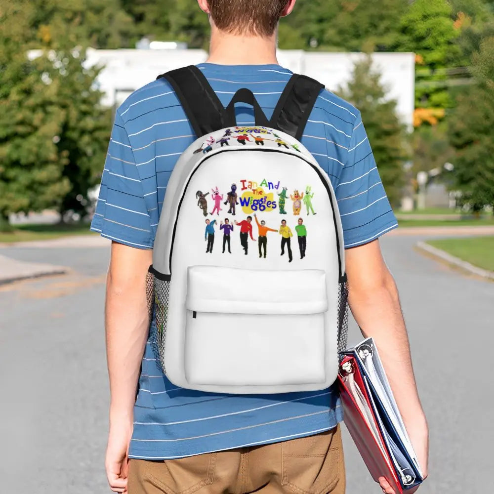 The Wiggles Tv Show Music Band Backpack Student Boys Girls BookBag Children School Bag Computer Shoulder Bags for Men Women