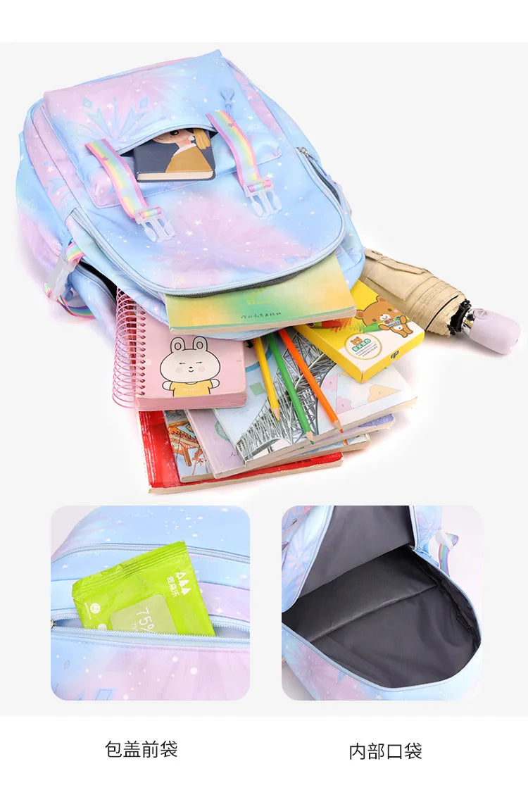 Backpack 2025 Cute Pink Backpacks for Girl Boy Fashion Casual Students Schoolbag Custom printed patterns are available.