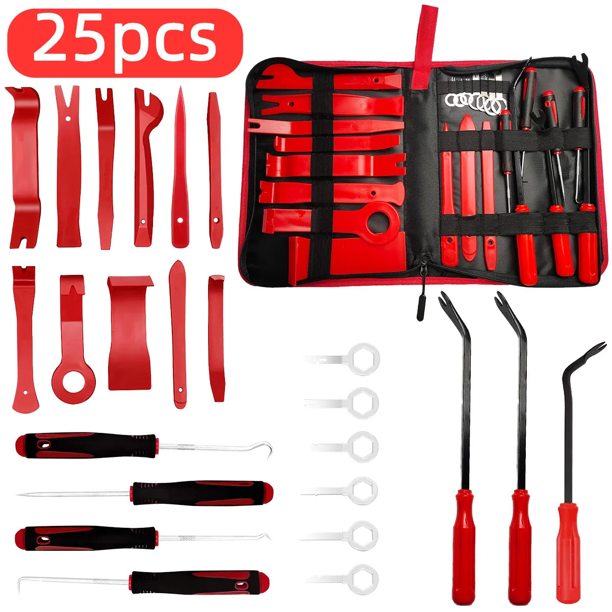 5/7/11/19/25/38pcs Automotive Manual Tool Optional Set Automotive Disassembly And Assembly Interior Automotive Disassembly Tools