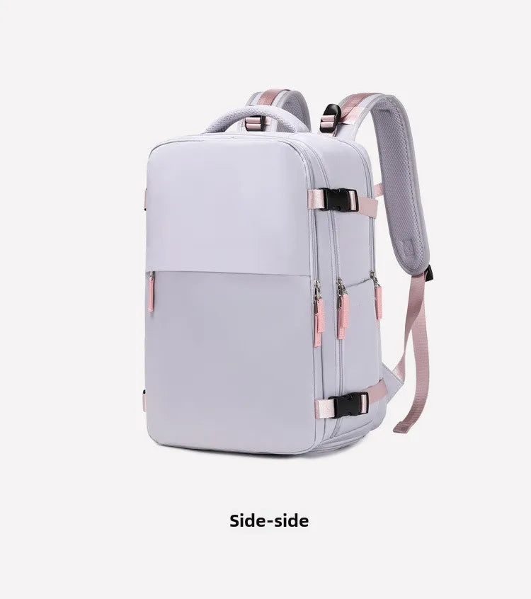 Travel Double-shoulder Backpack. Large Capacity and Multifunctional. Suitable for Ladies and Male Students. Travel Bag