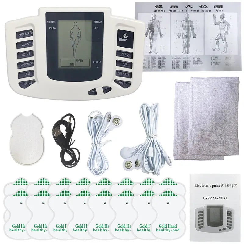 Physiotherapy Tens Equipment for Body Back Foot Massager Eletric Muscle Stimulator EMS Tens Machine Massage Tools Health Care