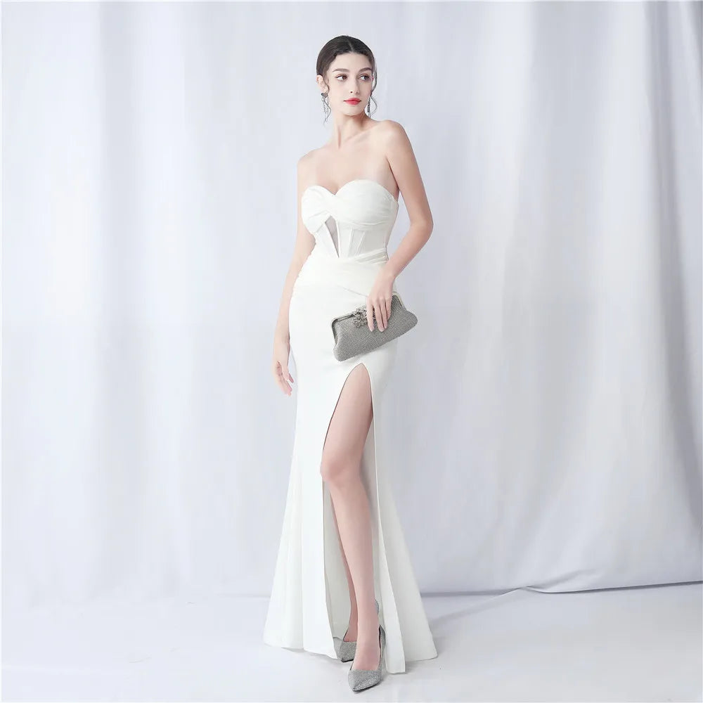 Formal Dresses for Special Events Satin Evening Dress Luxury Woman Party Occasion Long Event Elegant Women Luxurious Mermaid