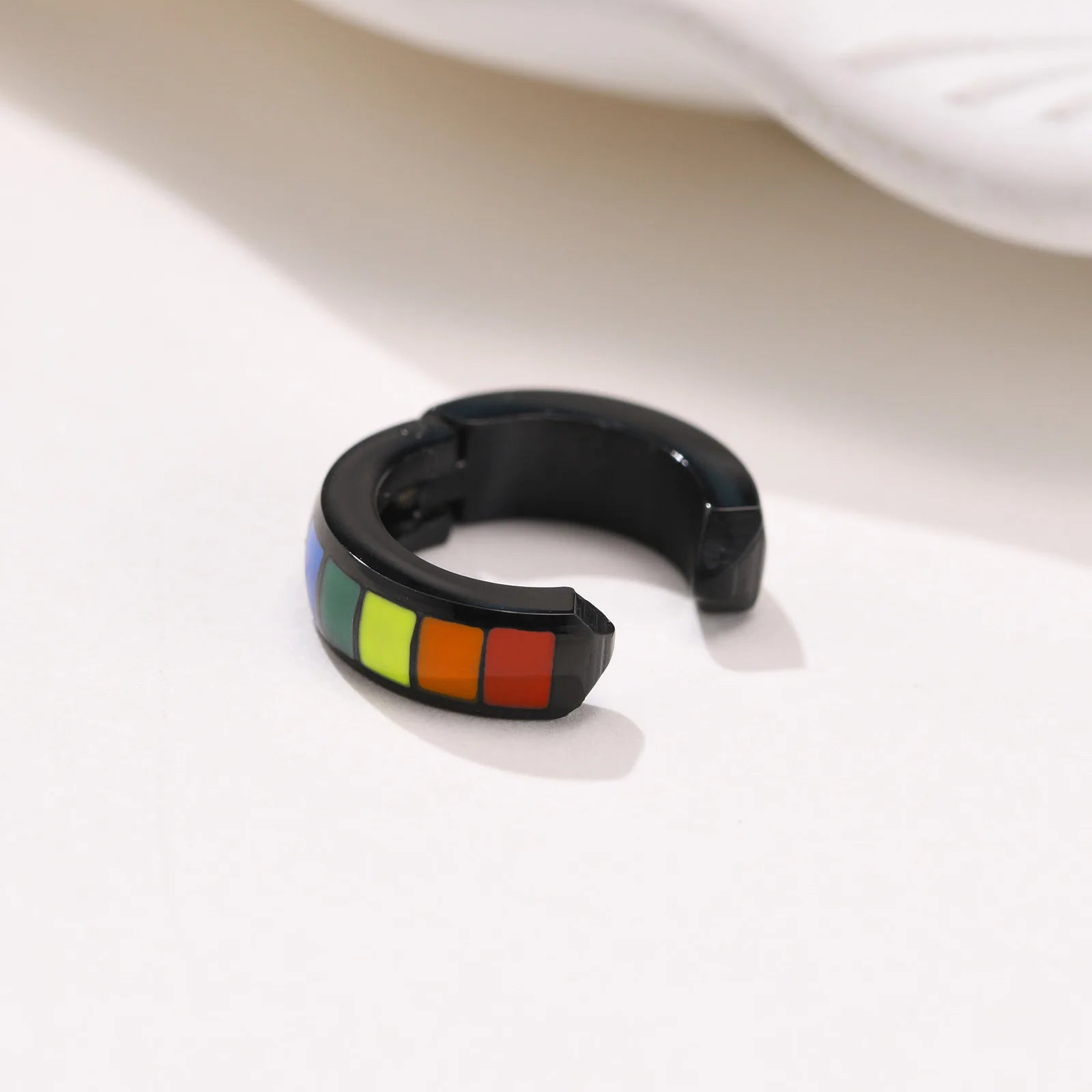 Fashionable Men's and Women's Stainless Steel Ring Earrings Without Ear Holes Ear Clips Jewelry Gifts
