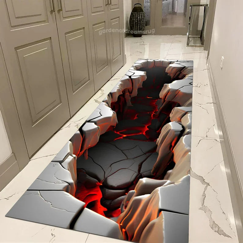 3D Rug Illusion Rug 3D Huge Crack Rug Optical Illusion Rug Deep Hole Rug Non Slip Kids Room Rug Bedroom Rug Living Room Rug