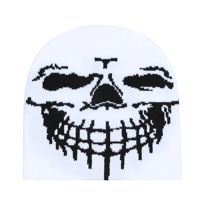 Hip Hop Letter Funny Wool Knitted Hats Women Warm American Style Autumn Winter Beanies Versatile Street Pullover Hat Men