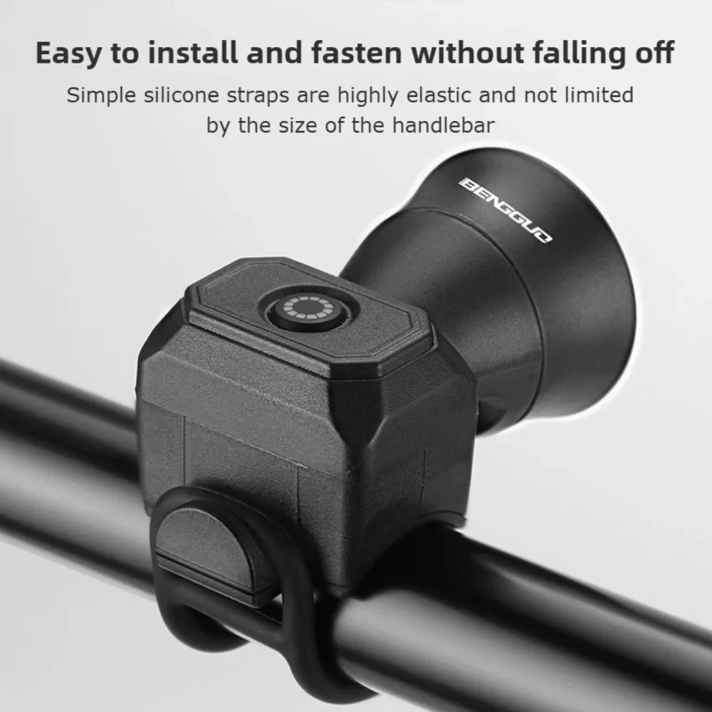 Bicycle Horn, Mountain Bike Bell, Mini USB Charging or Battery Powered, Waterproof Electronic Bell, Bicycle Riding Equipment