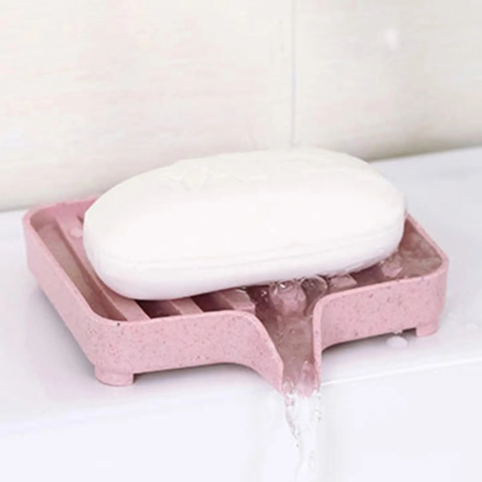 Bathroom Draining Soap Tray with Drain Shower Soap Storage Containers Toilet Draining Soap Storage Box for Home Kitchen
