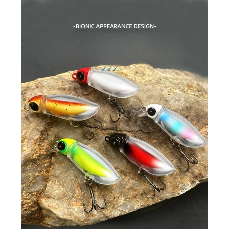 Baits Insect Spinnerbait Fake Fishing Bait Floating Pencil Minnow Surface System Trout Bait Mimic Bait Horse Mouth White Stripe