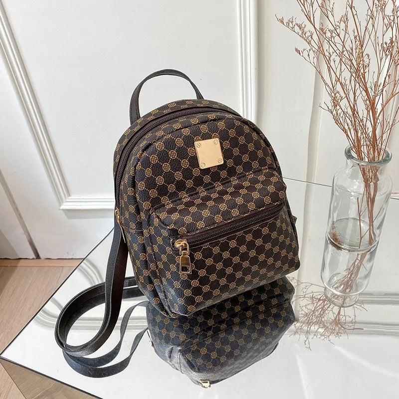 Classic Women Backpack Fashion School Bags Female Daily Shopping Girl Small Backpacks Schoolbags 2025 Ins