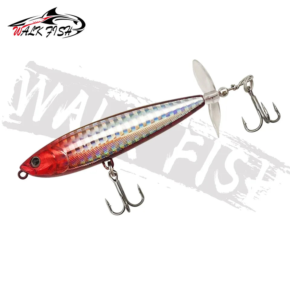 WALK FISH 7.5g 12g Topwater Whopper Plopper Fishing Lure Plastic Artificial Pencil Hard Bait Trolling Crankbait Bass Pike Pesca