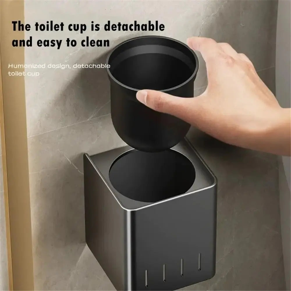 Toilet Brush  Wall Hanging Floor Household Toilet Brush Brush Bathroom Accessories Set for Bathroom hotel restroom RV