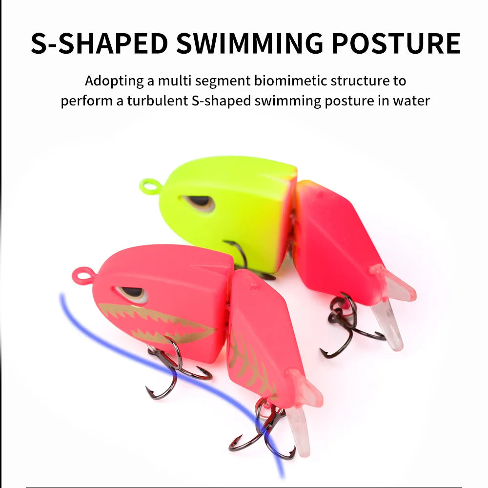 Fake Fishing Lure Bait Micro Pencil Bait60mmDouble Hook Slow Sinking Bionic Swimbait Colorful Topmouth Culter Bass Mandarin Fish
