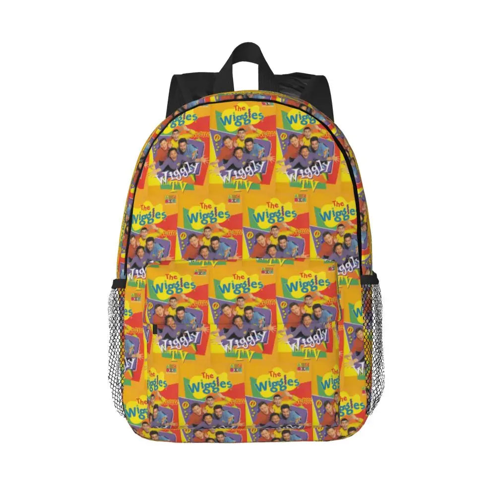 The Wiggles Tv Show Music Band Backpack Student Boys Girls BookBag Children School Bag Computer Shoulder Bags for Men Women