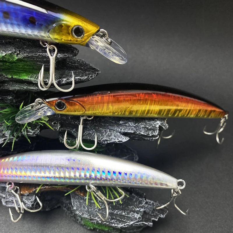 26g 130mm Floating Minnow Fishing Lures Long Cast Wobblers Artificial Hard Baits Trolling Saltwater Bass Trout Lures Equipment
