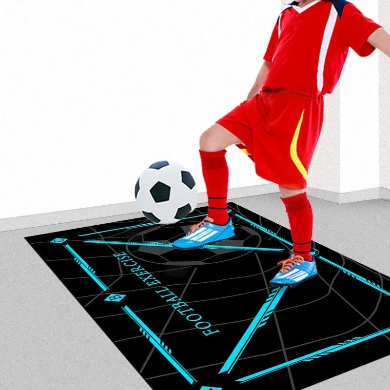 Soccer Skills Training Mats Football Practice Equipment with Instruction Markings for Indoor Outdoor Sports Use