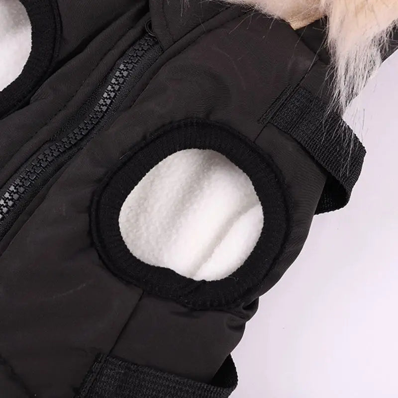 UBBT Winter Pet Dog Harness Jacket Doggie Fleece Coat Warm Dog Clothes Hoodie Hooded Coat Pet Warm Clothing For Small Large Dogs