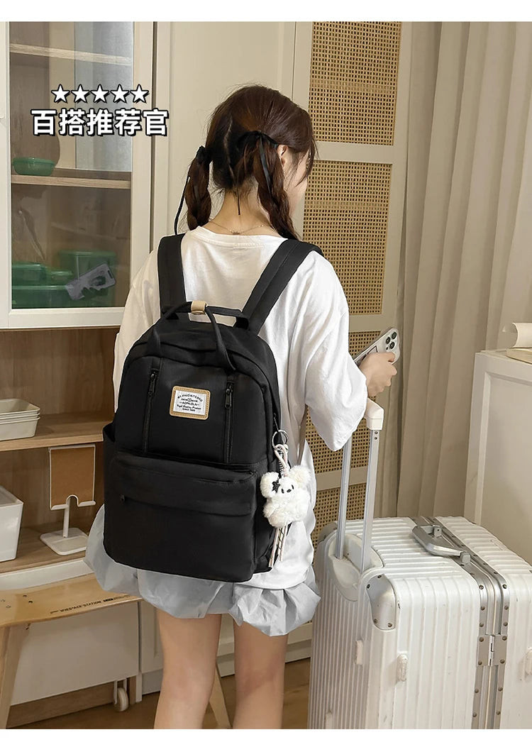 Women's Backpack Daily Travel Female Multi-pocket Casual Woman Man Travel Bag Schoolbag for Teenage Girl Boy Laptop Knapsack