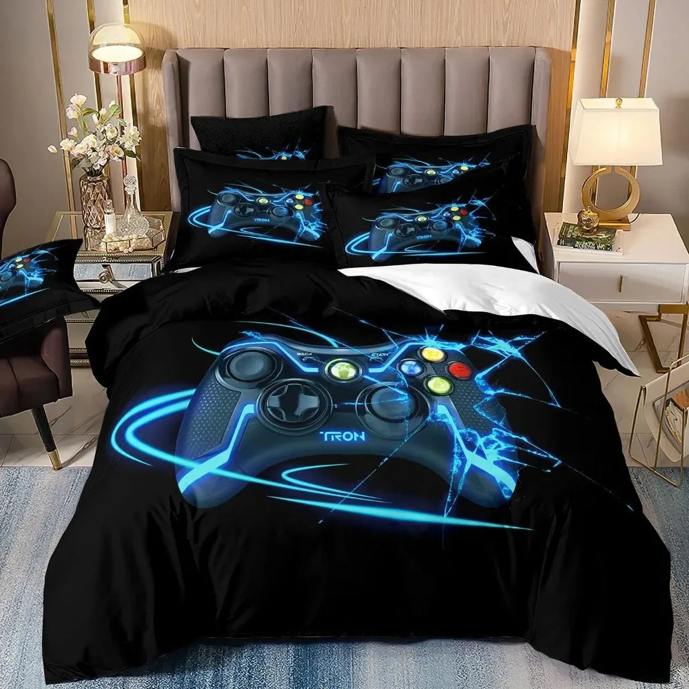 3d Gamer Bedding Sets For Boy Gaming Duvet Cover Set Queen Video Games Comforter Cover,Playstation Designs Bed Set For Teen Boys