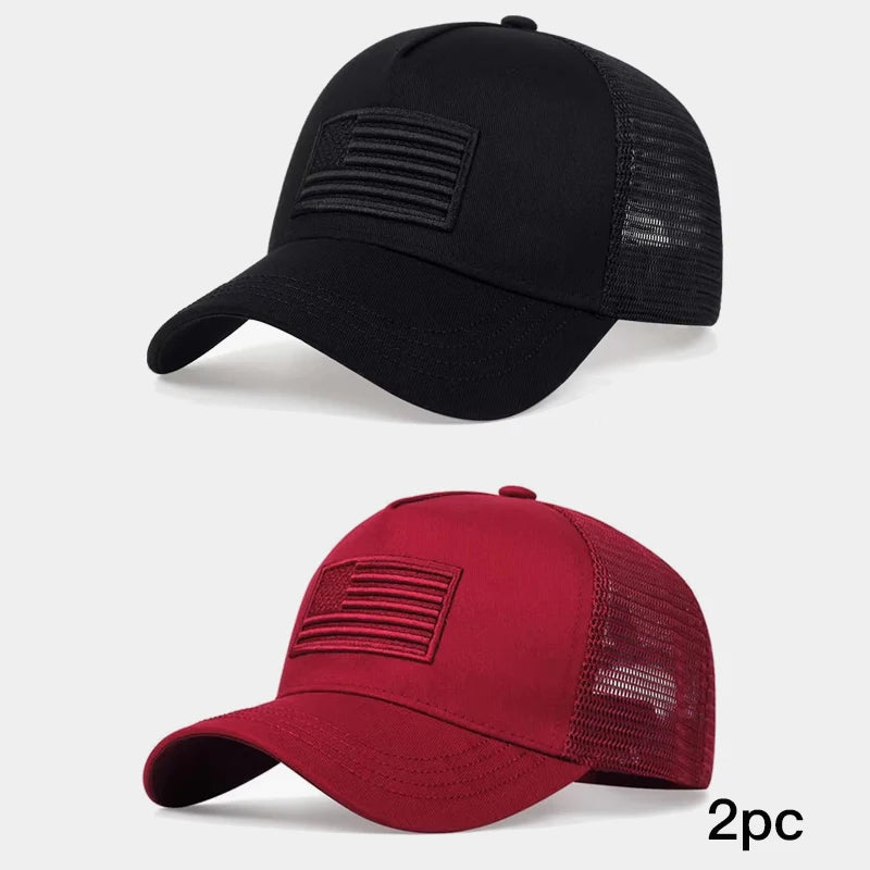 American Flag Camouflage Baseball Capsmen's Summer Hats, Sunscreen Hats, Women's Summer Hats, Popular Tennis Hats