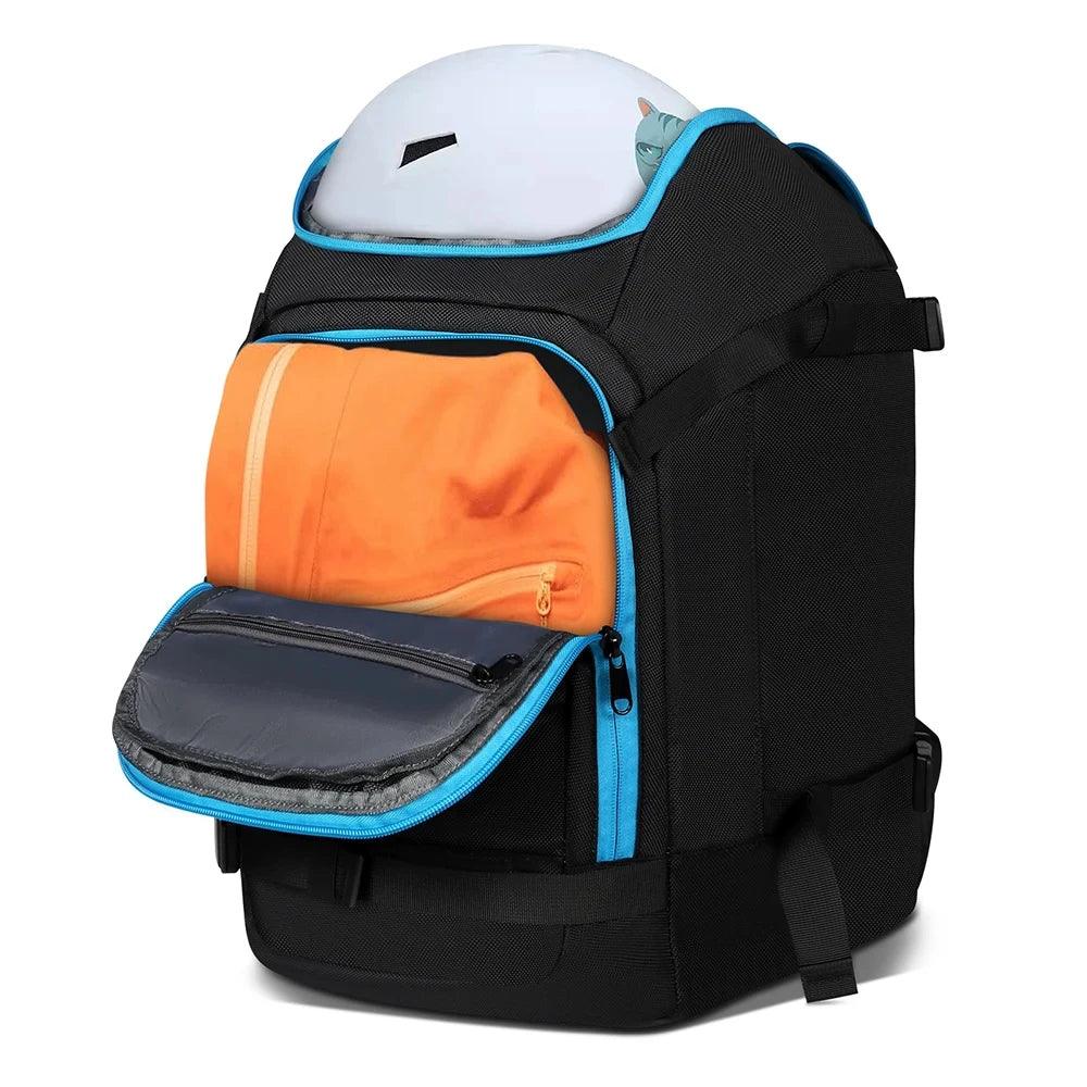 Ski Backpack Ski Boot Bag Lightweight Skiing Snowboarding Storage Bag Waterproof Ski Helmets Gloves Bag Outdoor Sports Supplies