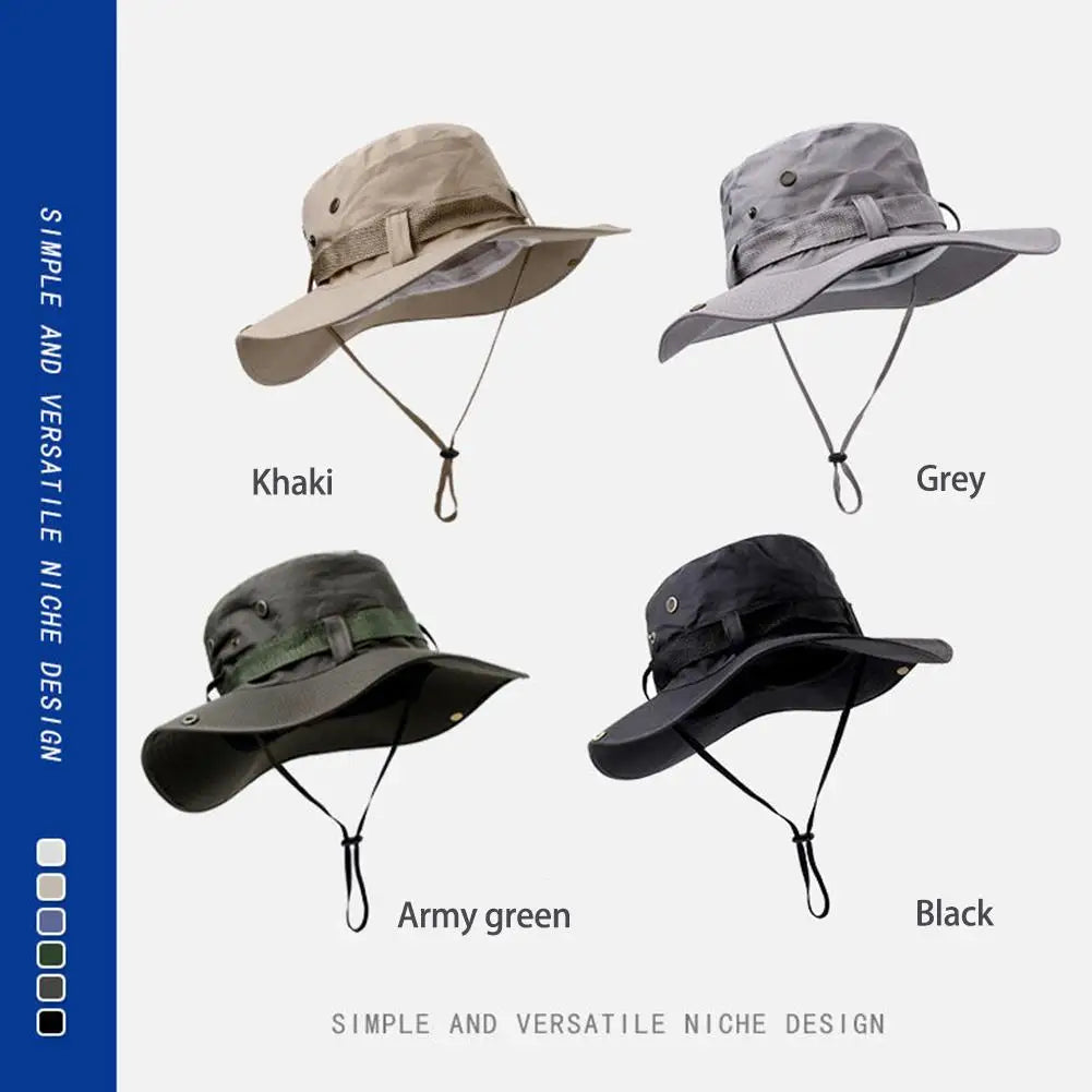 Outdoor Sports Hiking Camping Sunscreen Hat UV Protection Face Sun Protcet Cap Visor Bucket Hat Fisherman Hat