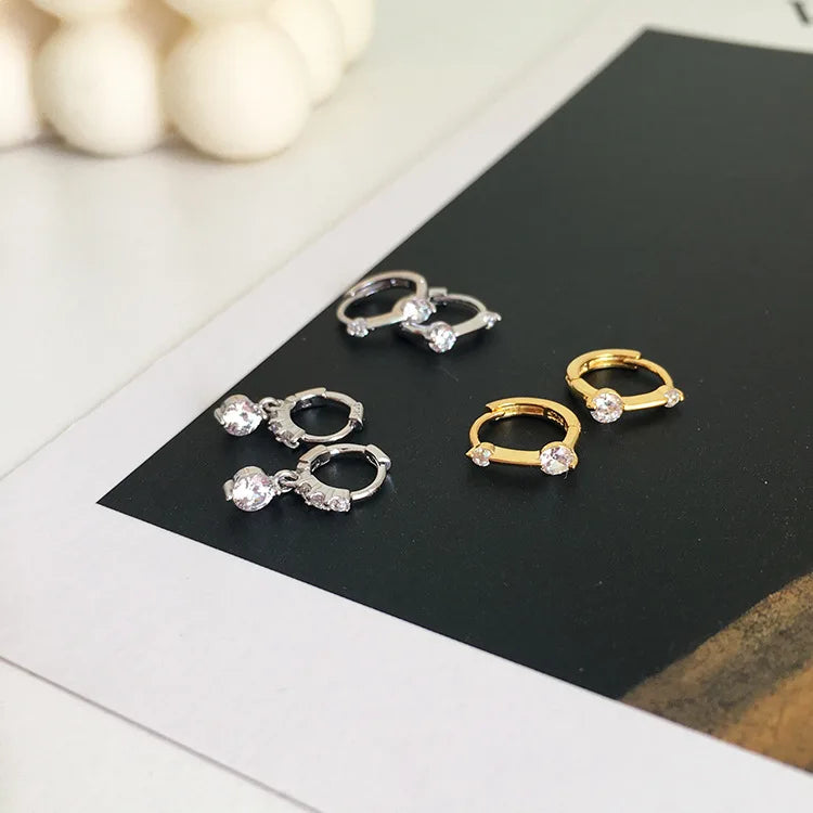 925 Sterling Silver Earrings Exquisite Petite Simple Unique Style Elegant Fashionable Light Luxurious Ear Accessories for Women