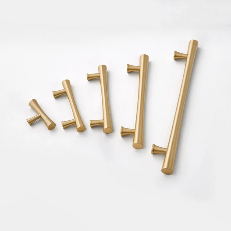 Gold Brass Dresser Handles – Modern Cabinet Pulls and Drawer Knobs for Kitchen and Furniture