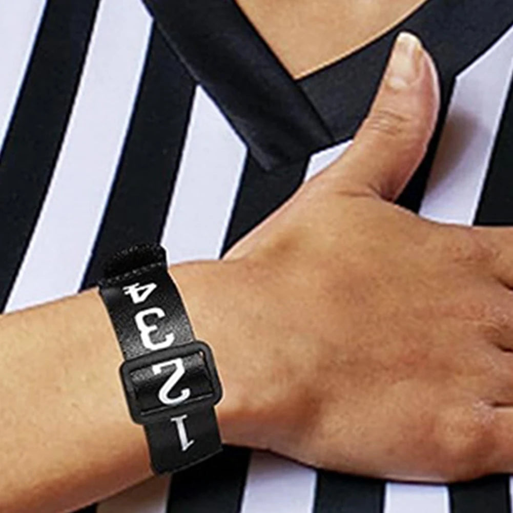 Football Referee Gear Football Referee Marking Equipment Football Numbered Wrist Down Indicator Sports Match Scoring Supplies