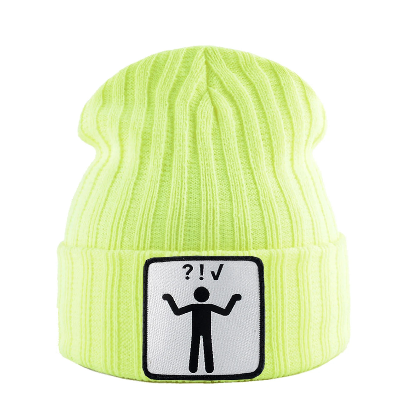 Knitted Skullies Beanie With Animals Patch Men Women Outdoor Casual Sport Hats Autumn Winter Solid Color Hip Hop Beanies