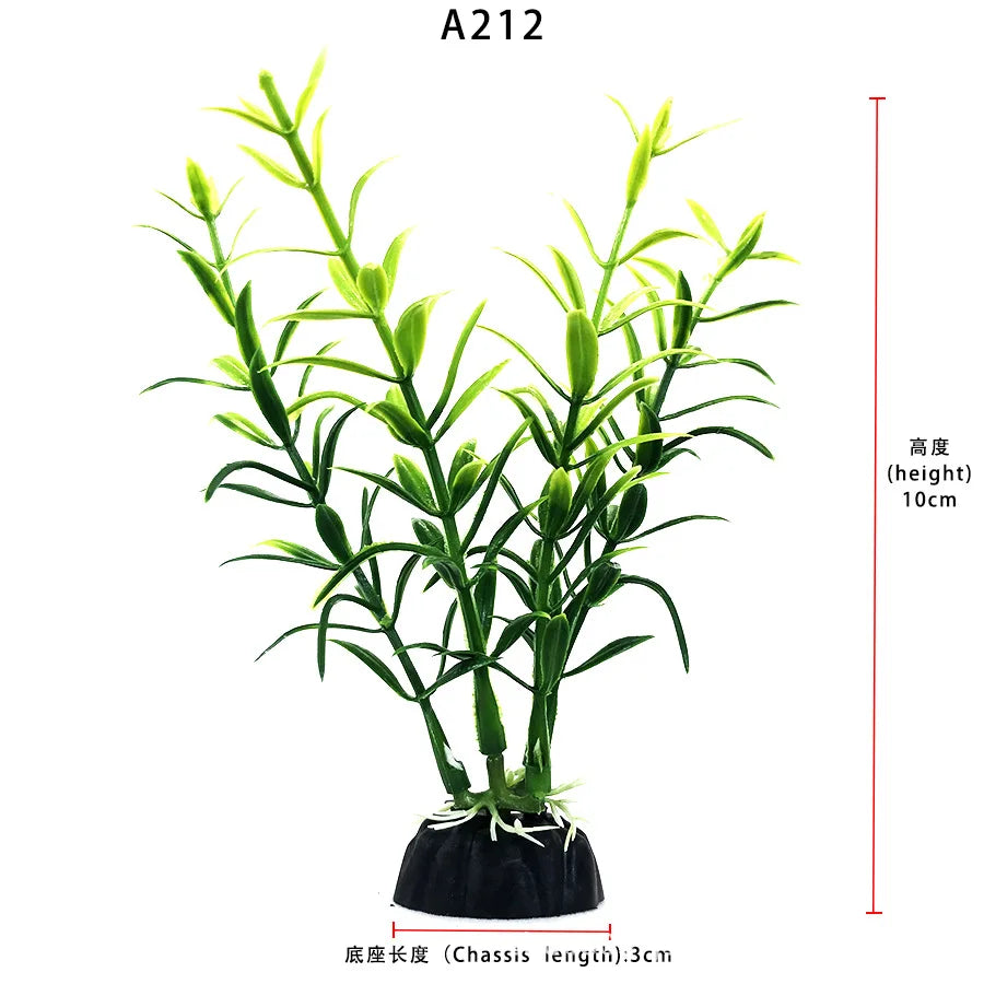 Aquarium Decorations Simulated Aquatic Plants Fish Tank Landscaping Plastic Seagrass Ornaments for Aquatic Pet Supplies