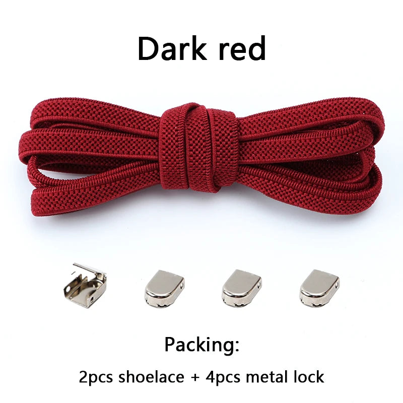 No Tie Elastic Shoe Laces One Size Fits All Adult and Kids Shoes Shoelaces for Sneakers Shoelace Tieless Flat Expand Shoestrings