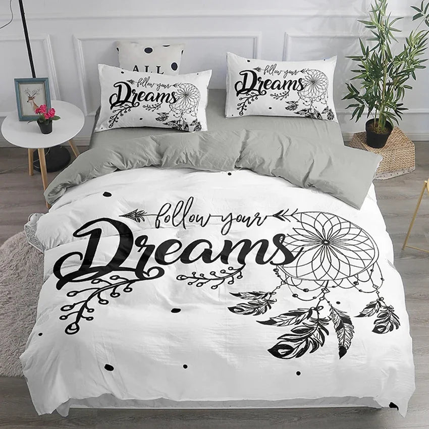 Dream Catcher Bedding Set Elegant Bohemian Duvet Cover Queen 240x220 Ethnic Quilt Cover Single Double King Comforter Bed Cover