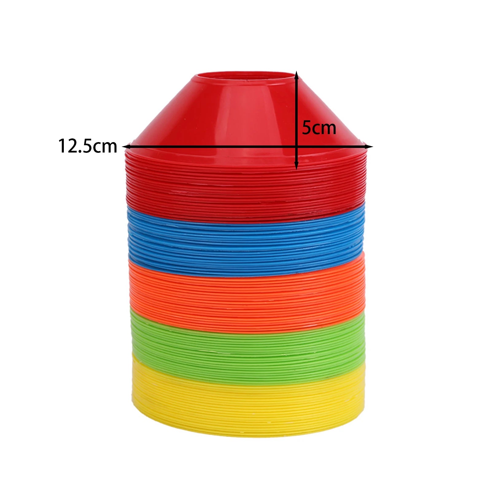 50Pcs/Set Soccer Cones Practice Equipment Supplies Portable Cross Training for Games Coaching Football Garden Outdoor Activities
