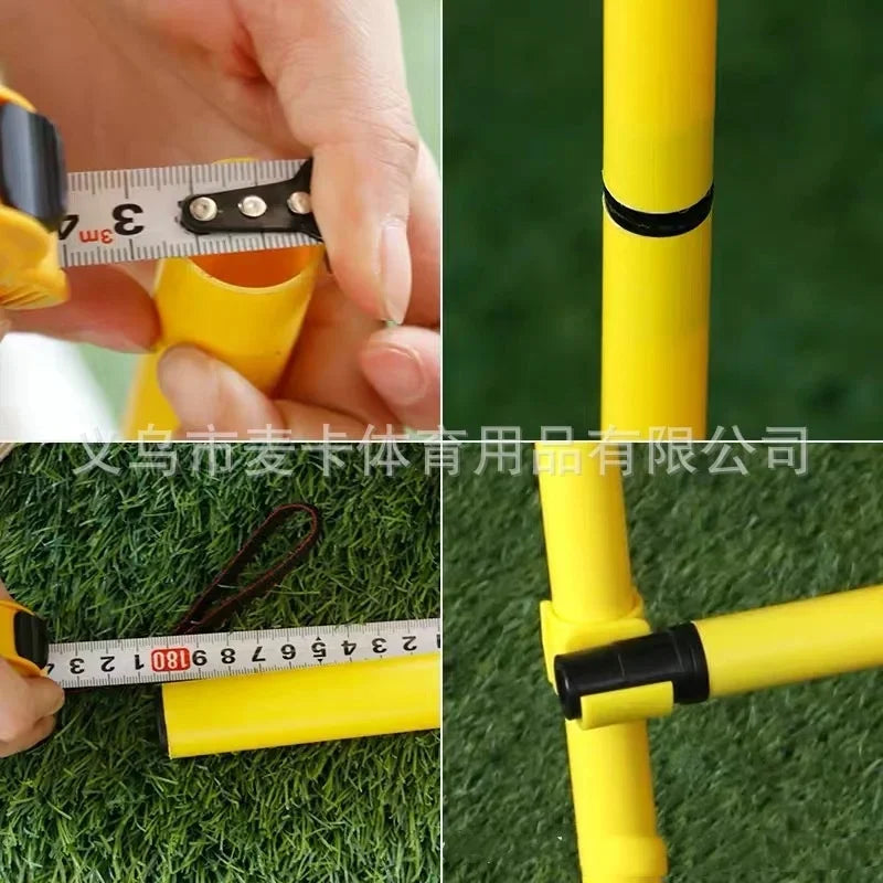 Portable Football Training Marking Pole-Non-slip Three-section Foldable Base Set Essential Soccer Training Equipment Accessory