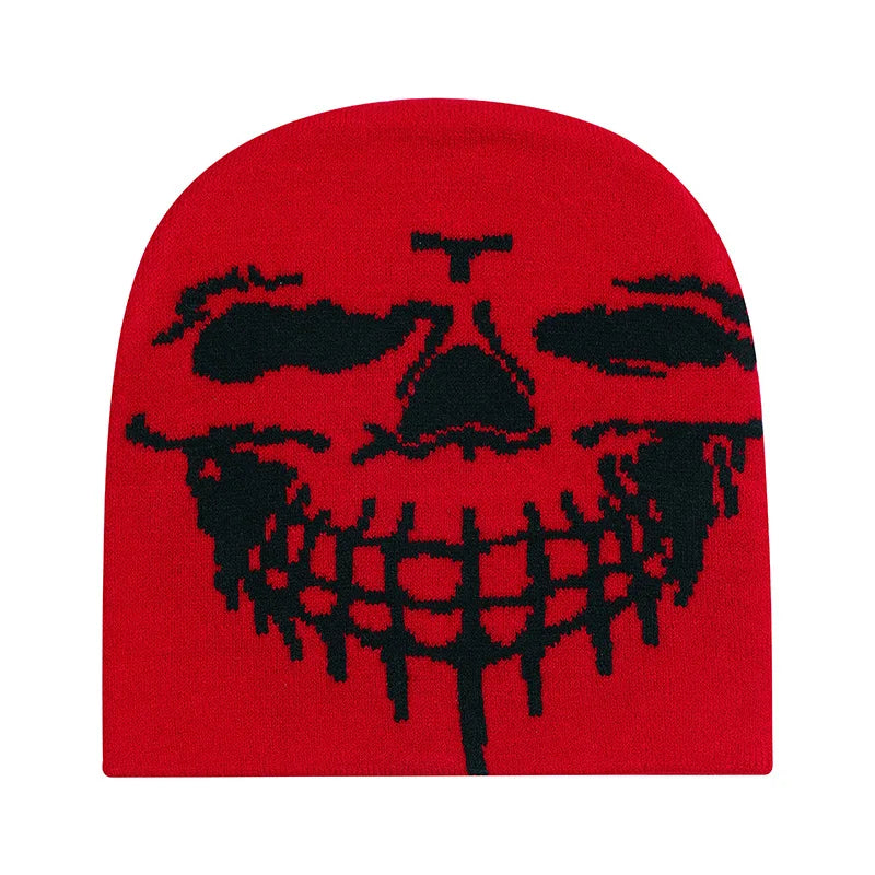 Hip Hop Letter Funny Wool Knitted Hats Women Warm American Style Autumn Winter Beanies Versatile Street Pullover Hat Men