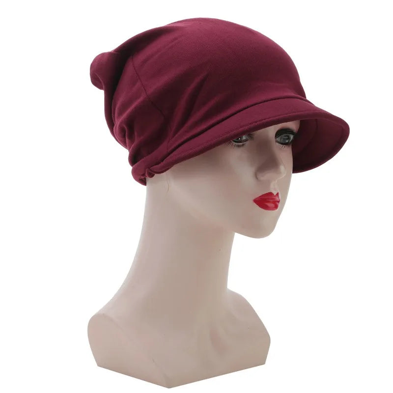 Knitted Head Cap Ladies Fashion Windproof Warm Thicken Hats Simple Solid Color Hat For WomenNew Autumn Winter Hat