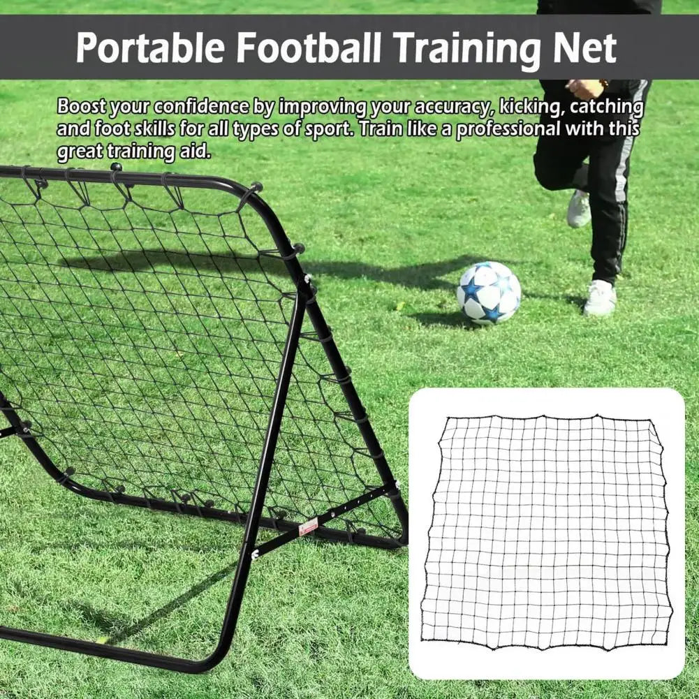 Soccer Training Equipment Adjustable Angle Soccer Rebounder Net with 20 Elastic Ropes for Beginner Training Portable Kickback