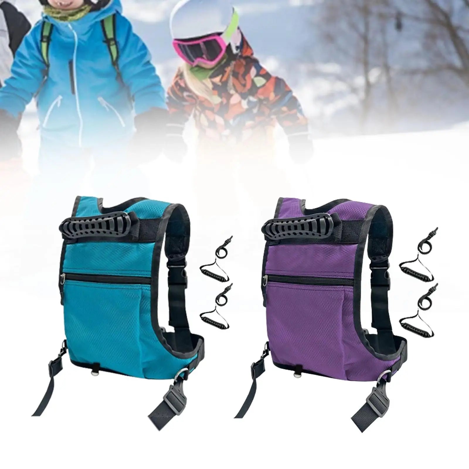Ski and Snowboard Harness for Kids Skateboard Training Equipment Ski Shoulder Harness for Skateboarding Skating Winter Sports