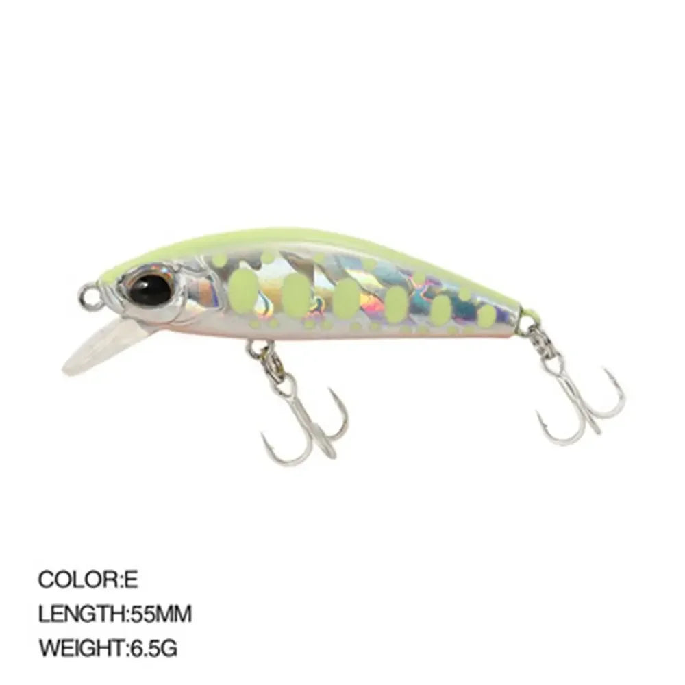 5.5cm 6.5g Slow Sinking Minnow Fishing Lures Artificial Bait Trolling Jerkbait Trout Bass Bait Pike Fishing Equipment