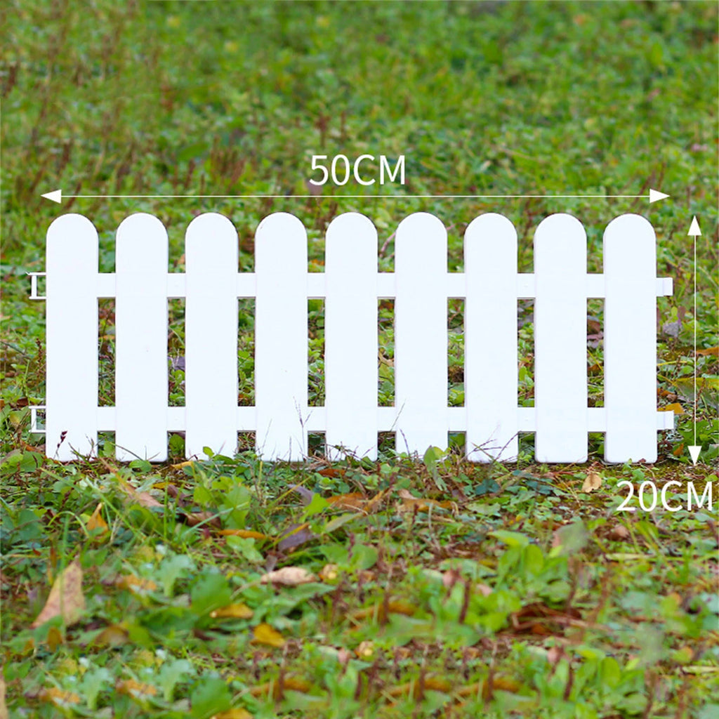 Plant Borders White Edgings Garden Picket Fence Ornamental Grass Lawn Flowerbeds Plant Borders for Indoor and Outdoor Villas