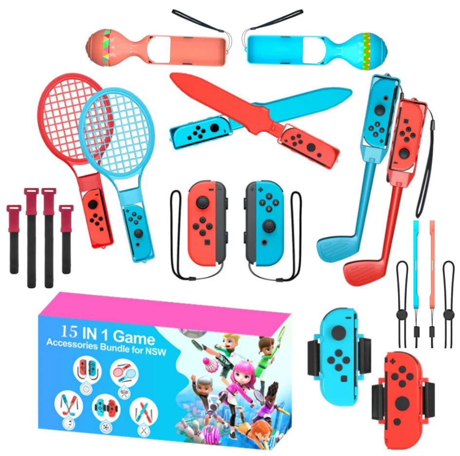 15 in 1 Switch Sports Accessories Bundle - Suitable for Switch 2  Sports Game Series accessory kit, compatible with Switch/OLED