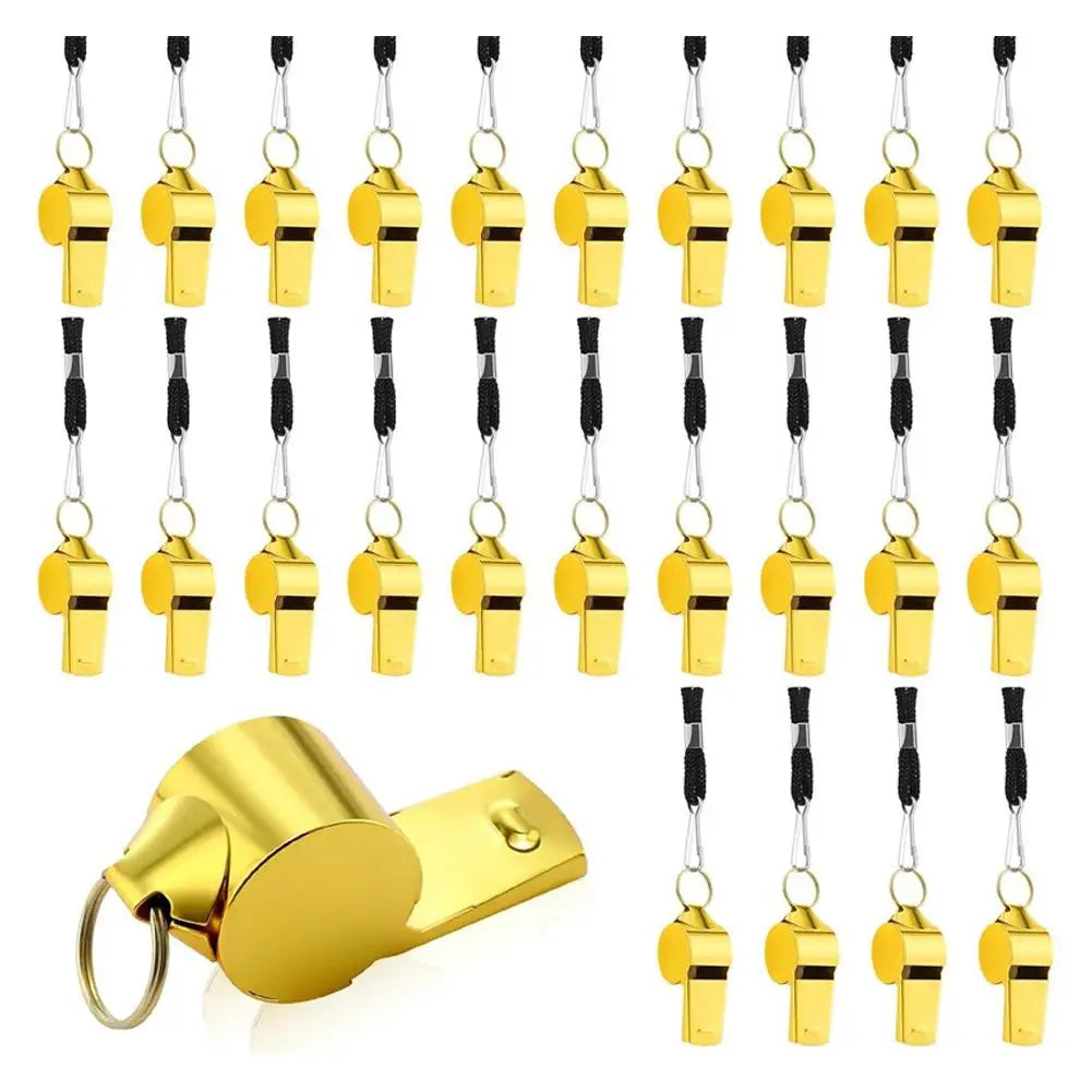 1PC Referee Whistles Metal Whistles Stainless Steel Metal Sports Whistles Sports Equipment With Lanyards Sports Referee Tools